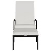 vidaXL Sun Lounger with Footrest PE Rattan Brown - 3 of 4