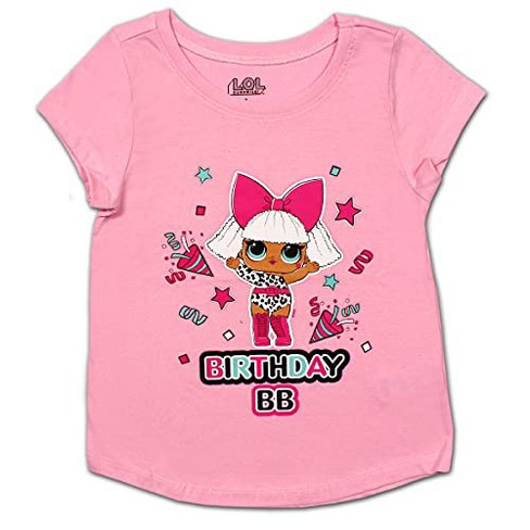 Round T shirt Kids Pink