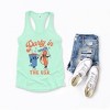 Simply Sage Market Women's Party In The USA Hot Dog  Racerback Tank - 3 of 4