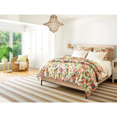 Handwoven Multicolor Stripe Cotton Rug, 2' x 3'