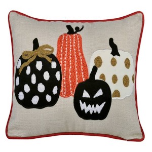 SEVOBAL Party Decorations and Accessories Halloween Pumpkin Embroidered Throw Pillow Unsettling Design Cozy Material, Multicolor, 14"*17"*20" - 1 of 4