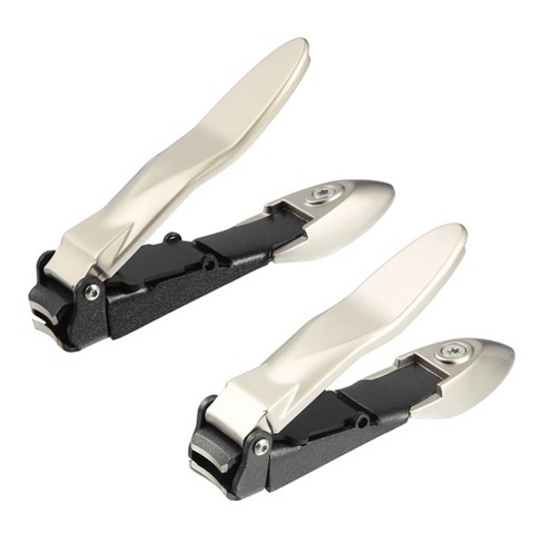 Unique Bargains Nail Clippers Set Fingernail Toenail Cutter Clippers with  Nail File Stainless Steel Gray 3 Pcs Champagne