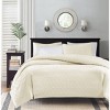 Sapphtopaz Bedding Comforter Set Classic Solid Color with Patterned Quilting Quilt Set - 3 of 4