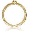 Guili 14k Gold Plated Hammered Bangle Cuff Bracelet with Polished Shine – Modern Textured Design for Comfortable Fit and Versatile Style - 2 of 2
