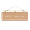 Live Simply and Give Thanks Wall Sign Set of 2 – 9H Iron and Rattan – Thanksgiving Decor – By Melrose - 2 of 3