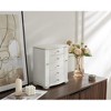 Stufurhome Solid Wooden Jewelry Box with Mirror & 4 Drawers for Rings, Earrings, Necklaces, Bracelets,White - 4 of 4