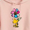 Women's - Peanuts - Woodstock With Flower And Pattern Cropped Graphic Hoodie - 2 of 4