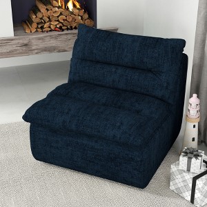NicBex Polyester Fabric Bean Bag Chair with High-Density Foam,Lazy Sofa Chair with Handle Free Design,Modern Lounge Chair for Living Room,Blue - 1 of 4