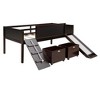 NicBex Twin Size Loft Bed with Ladder & 2 Storage Boxes,Loft Bed Frame with Guardrails & Slide,Bed Frame for Kids,Box Spring Not Required,Esprsso - 4 of 4