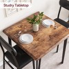 3 Piece Dining Table Set, Kitchen Dining Room Table Set for , Square Table, Metal Frame, MDF Board, Upholstered Chairs, Easy Assembly - 4 of 4