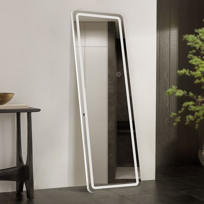 Sweetcrispy LED Light Rectangular Frameless Full Length Mirror with 3 Colors - 26x71