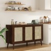 Lirago Natural Rattan Sideboard with 3 Doors-Kitchen & Living Room Storage Cabinet Brown - 4 of 4