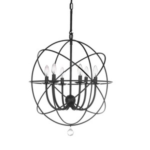Evie Chandelier - LIT4521 - Black - Safavieh - 1 of 4