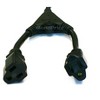Monoprice Power Cord Splitter Cable - 1.17 Feet - Black | NEMA 5-15P to 2x NEMA 5-15R, 16AWG, 10A - 2 of 4