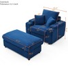 CAVINAS Corduroy Oversized Accent Chair with Ottoman and Large Seat,Modern Chair and Ottoman Sets for Bedroom,Reading Room - 3 of 4