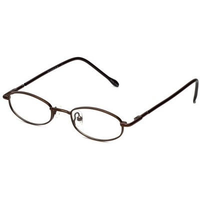 Flex Plus by Vivid FP-96 Designer Reading Eye Glasses in Shiny Brown 43mm +2.50 | Ladies | Oval Shape | X-Small Fit