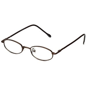 Flex Plus by Vivid FP-96 Designer Blue Light FIlter Reading Glasses in Shiny Brown 43mm +3.00 | Ladies | Oval Shape | X-Small Fit - 1 of 4