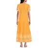 Lands' End Women's Tiered Cotton Poplin Embroidered Maxi Dress - 2 of 4