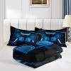 Luupatchy Game Console Comforter Set with 1 Quilt 2 Pillowcases, for Teens Men Adults,Blue - 2 of 4