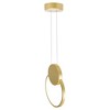 CWI Lighting Pulley 8 in LED Satin Gold Mini Pendant - 4 of 4