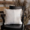 18X18 Inch Hand Woven Color Block Pillow Gray Cotton With Polyester Fill by Foreside Home & Garden - 2 of 4