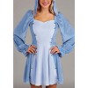 HalloweenCostumes.com Disney Women's Eeyore Costume Dress, Blue Donkey Outfit with Tail and Character Hood - 3 of 4