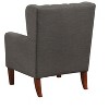CAVINAS Wingback Accent Chair,Upholstered Chair with Button-Tufted Back,High-Density Foam,Solidwood Legs,Lounge Chair for Living Room,Bedroom - 3 of 4