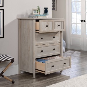 Costa 4 Drawer Chest Chalked Chestnut - Sauder: Storage Furniture for Bedroom, Smooth Metal Runners - 1 of 4