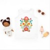 The Juniper Shop Folk Art Florals Distressed Toddler Tank - 5/6T - White - 3 of 4