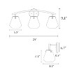 LNC Vabatahtlik 25-in 3-Lights Polished Gold Cone Modern/Contemporary Bathroom Vanity Lights ,Cream Jade Glass Shade - 3 of 4
