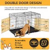 FDW Dog Crate Dog Kennel Cage with Double Door,36 inch Folding Metal Wire Dog Cage with Removable Tray÷r Panel,Pet Crate for Medium Dogs,Black - 4 of 4