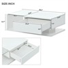 RISOKEYS Coffee Table with Tempered Glass - Wooden Cocktail Table with High - gloss UV Surface, 2 - Tier Rectangle Center Table for Living Room - 3 of 4