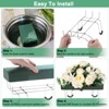 Unique Bargains Cemetery Headstone Flower Saddles with Floral Foam Rustproof Galvanized 11 Inch - 4 of 4