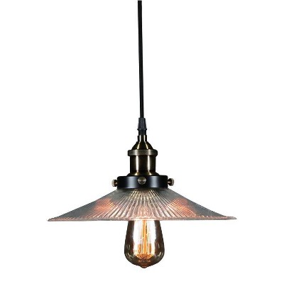 12" x 12" x 40" Shiloh Adjustable Height 1 Light Edison Lamp Black - Warehouse of Tiffany