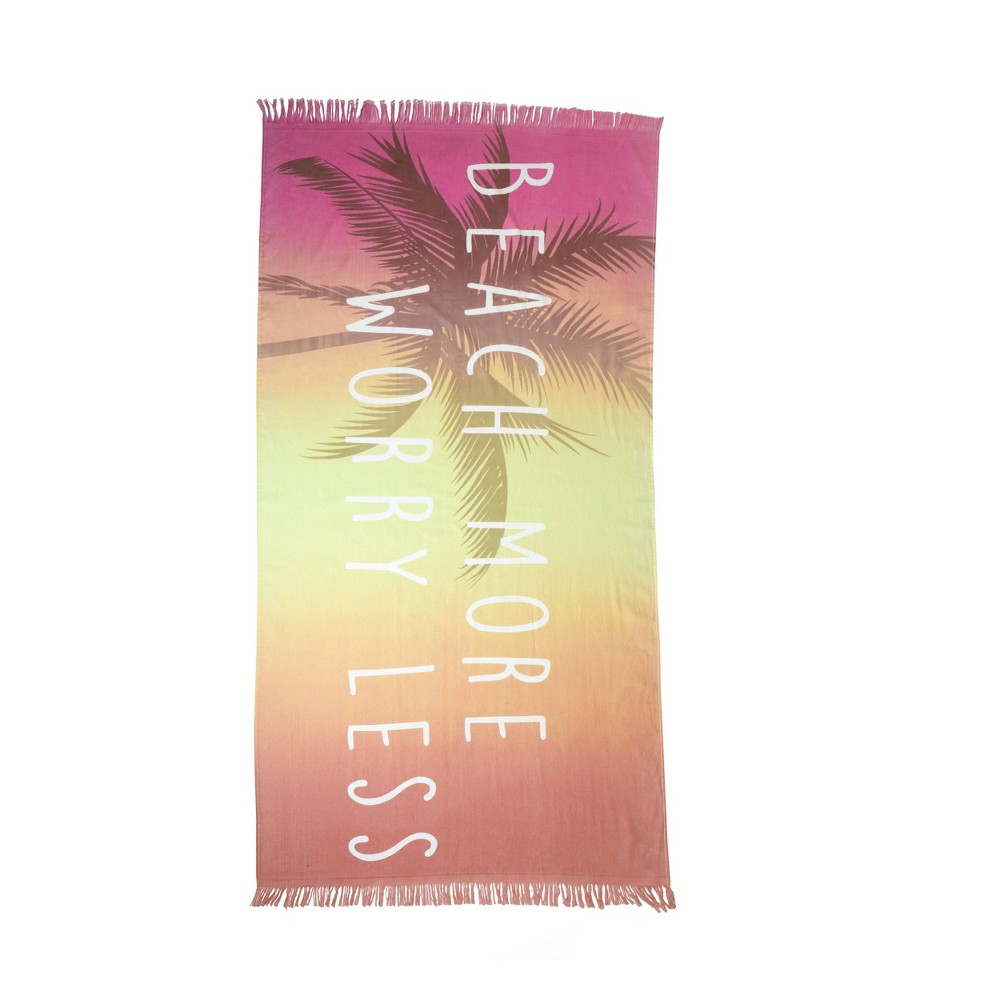 Moda at Home 'Beach More Worry Less' Hammam Beach Towel