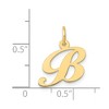 Black Bow Jewelry 14k Yellow Gold Ella Collection Small Fancy Script Initial Pendant A-W - 4 of 4