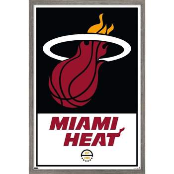 Trends International NBA Miami Heat - Logo 21 Framed Wall Poster Prints