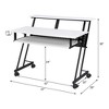 Metal & Synthetic Wood Modern Music Recording Studio Desk with Keyboard Tray - 2 of 4