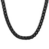 Steeltime 24" black ip stainless steel round box link necklace - 2 of 4