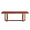 CAVINAS Coffee Tables for Living Room Contemporary Rectangle Double-layer Coffee Table Tea Table with Rattan Woven and Glass Desktop - 2 of 4