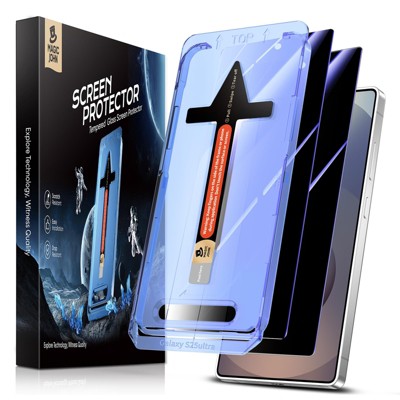MAGIC JOHN Samsung Galaxy S25 Ultra Privacy Tempered Glass Screen Protector-Black-2 Pack