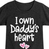 Girls' - Instant Message - I Own Daddy's Heart Fitted Short Sleeve Graphic T-Shirt - 2 of 4