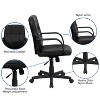 Emma and Oliver Mid-Back Black Glove Vinyl Executive Swivel Office Chair with Arms - 3 of 4