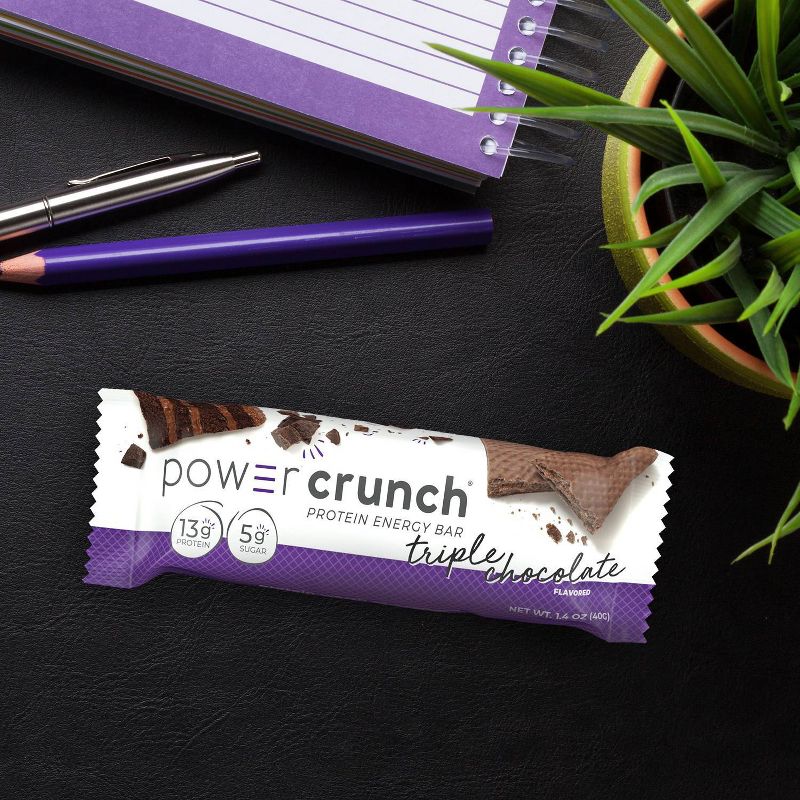 Power Crunch Wafer 13g Protein Energy Bar - Triple Chocolate - 5pk, 6 of 8