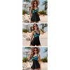 Women's 2 Piece Swim Dress Tummy Control Swimsuits Cross Front Wide Straps Swimdress Bathing Suit - 3 of 3