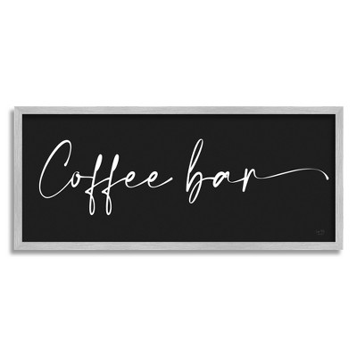 Stupell Industries Coffee Bar Classy Script Framed Giclee Art