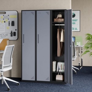Mlezan 71" Metal Locker: Steel Storage for Bedroom, Gym, School, Office, or Garage.Ideal for Employee or Personal Use. - 1 of 4