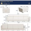 DYHOME Modular Sofa Sectional Couch for Livingroom, Microfiber Comfy Cloud Couch with Ottoman, Cream White - 2 of 4