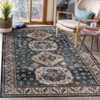 Washable Non Slip Low Pile Area Rug for Living Room Vintage Floral Indoor Carpet Stain Resistant Foldable Floor Cover - 4 of 4