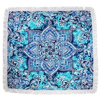 Fringe Claudette Oversized Beach Towel Blue - Sand & Surf